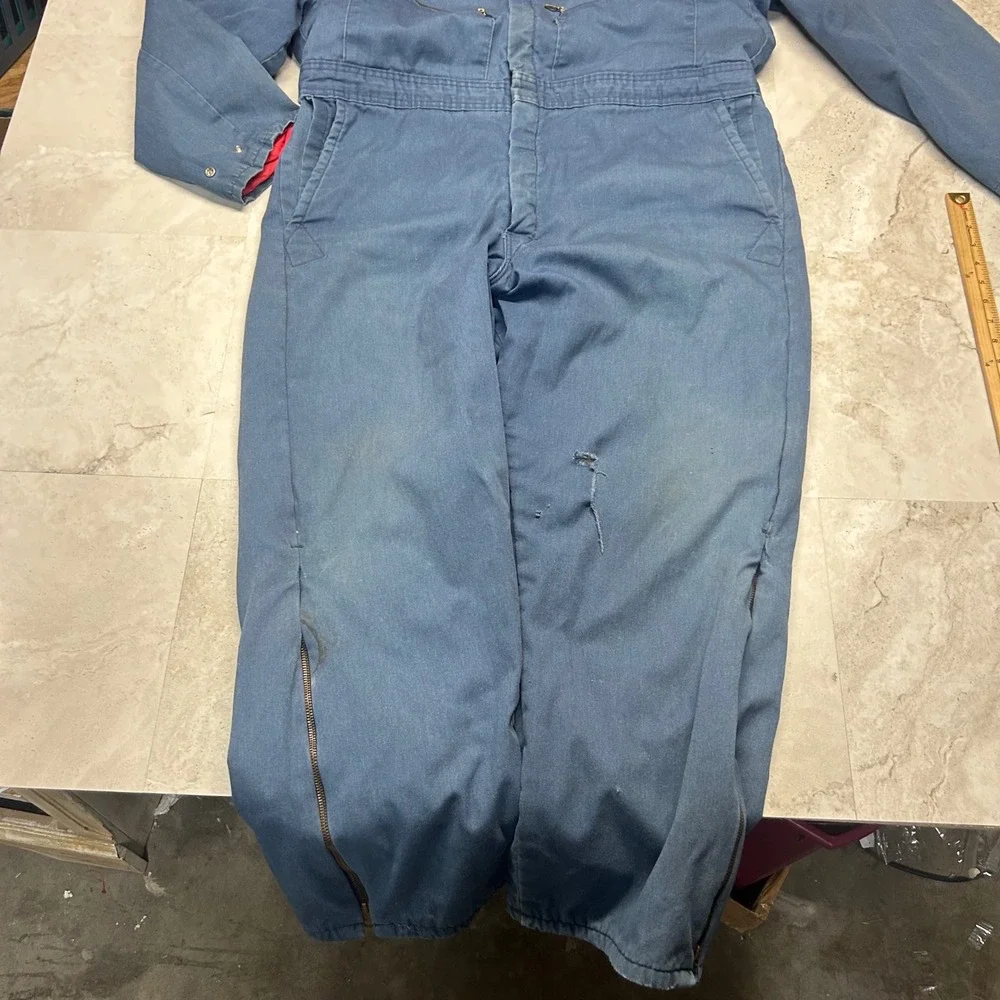 Walls Blizzard-Pruf Insulated Coveralls Blue Mens XL Regular Vintage USA Made